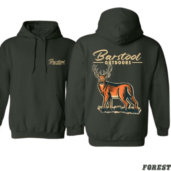 Barstool Outdoors Hoodie, Hoodies For Country Girls, Deer Design, Ideal for Outdoor Enthusiasts, Comfortable and Warm, Hoodie For Men, Hoodie For Women . Tops Underwear, Street Life Style - Image 2