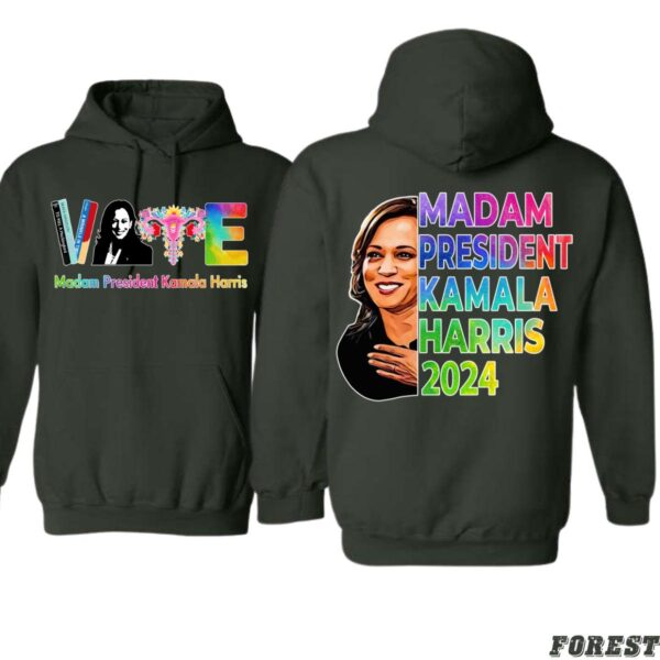 Madam President Kamala Harris Hoodie, Vibrant Vote and Campaign Design for 2024, Perfect for Supporters, Menswear Unisex, Street Life Style - Image 7
