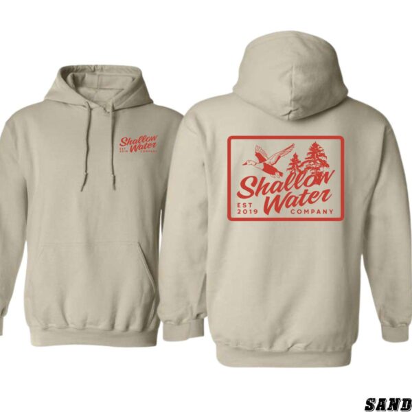 Shallow Water Company Hoodie, Timeless Duck and Nature Emblem Design, Perfect for Outdoor Enthusiasts, Ideal for Comfortable and Stylish Casual Wear, Unisex Apparel, Embrace the Spirit of Nature with Our Iconic Hoodie , Winter Fashion - Image 3