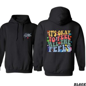 It’s Okay to Feel Hoodie, Colorful Emotional Expression Design for Everyday Wear, Hoodie Style, Menswear Sweaters, Street Life Style