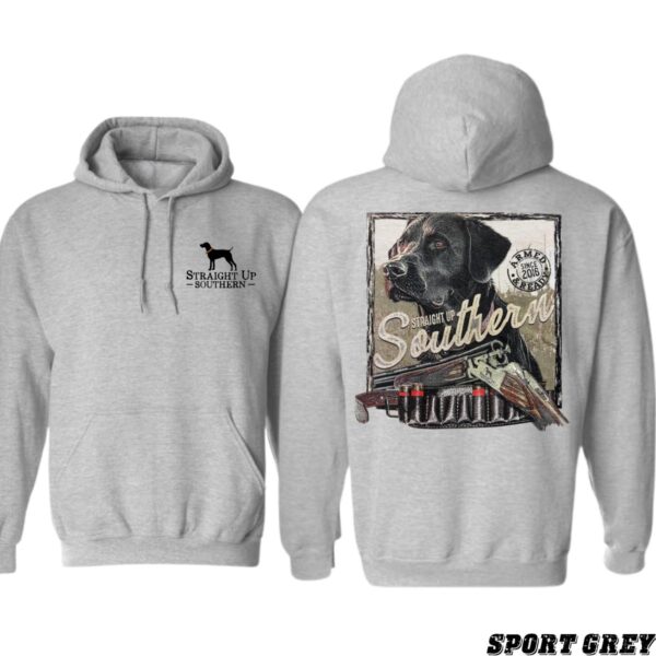 Straight Up Southern Hoodie, Hunting Dog and Shotgun Design, Perfect for Outdoor Enthusiasts and Dog Lovers, Comfortable and Durable Camo Country Hoodies, Ideal for Men and Women, High-Quality Material. , Winter Fashion - Image 4