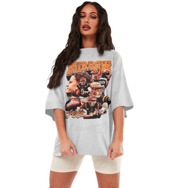Burroww Shirt Vintage Style 90s #9, Quarterback Homage Retro Classic Graphic Tee, Street Life Style, American Sport, Street Life Style, Trending T-Shirts - Image 4