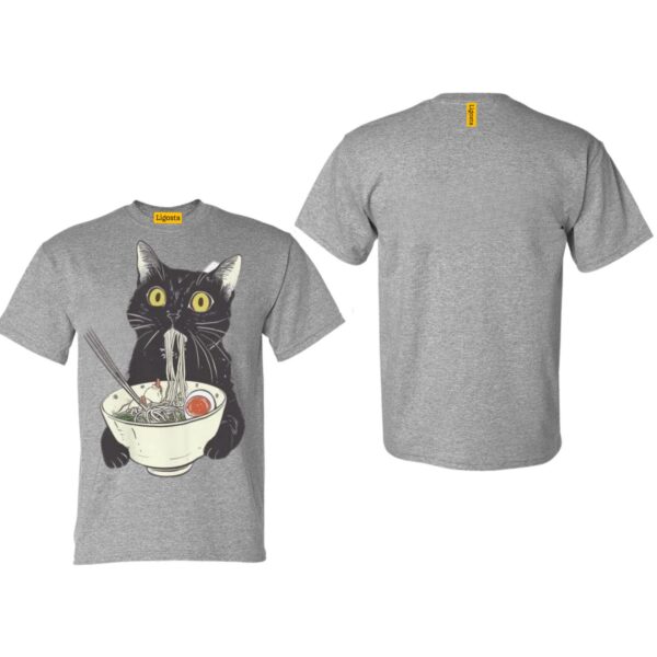 Ramen Cat T-Shirt, Cat Lover Gift, Kawaii Shirt, Alt Clothing, Anime Cat T-Shirt, Japanese Shirt, Foodies Shirt, Ramen Lover, Kitty Tee - Image 4