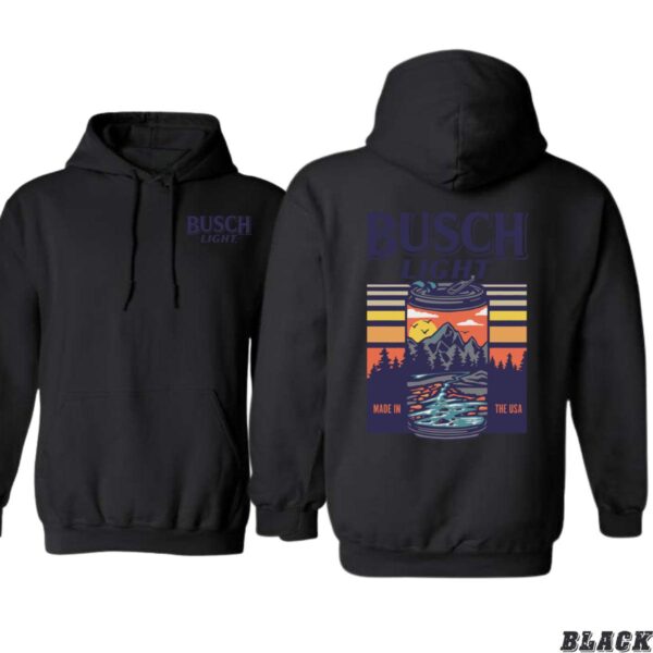 Busch iLight "Mountain Sunset Can" Unisex Hoodie, Ideal for Outdoor Adventures and Casual Outings , Hoodie Design - Image 3