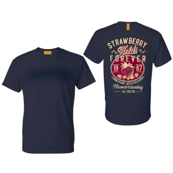 Old School Band Tees Shirt Design, Comfort Retro Band Tee, Beatle Strawberry Fields Rock Band Tee, Oversized Trendy Shirts, Retro Graphic Tee, Street Life Style - Image 3