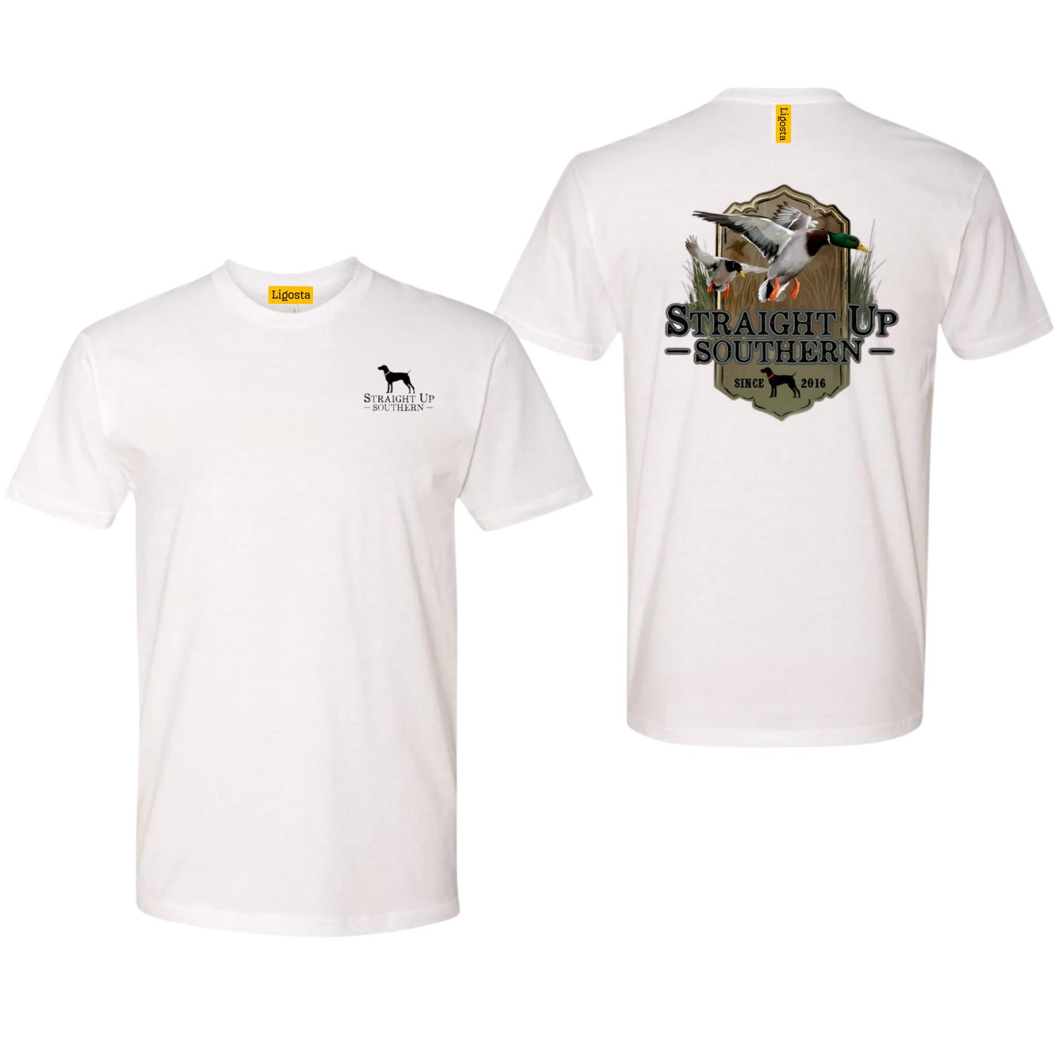 Straight Up Southern TShirt, Mallard Duck Hunting Design, Camo Country TShirts, Perfect for Outdoor Enthusiasts, Ideal for Casual Wear, Comfortable and Stylish, TShirt For Men, TShirt For Women  Tops U, Street Life Style