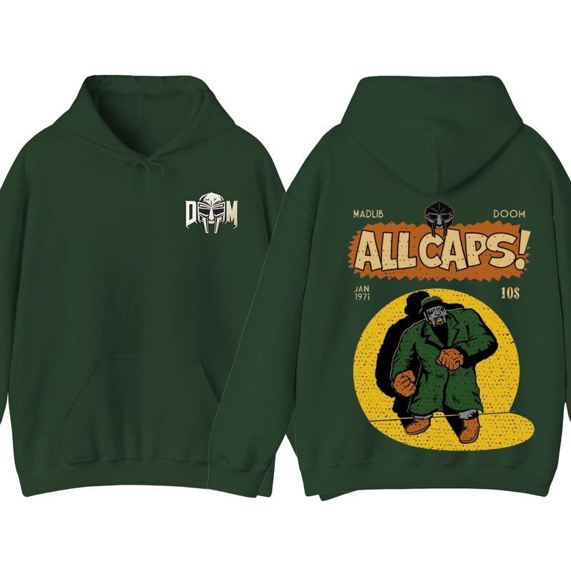 MF Doom Madlib All Caps T-Shirt Hoodie Classic Menswear, Hoodie Style, Street Life Style