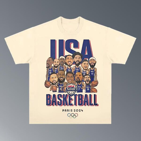 LEBRON'S USA Basketball Olympic 2024, Hiphop Retro Vintage 90s Graphic Basketball, Basketball Fan, Team USA 2024 Shirt Clothing Menswear - Image 2