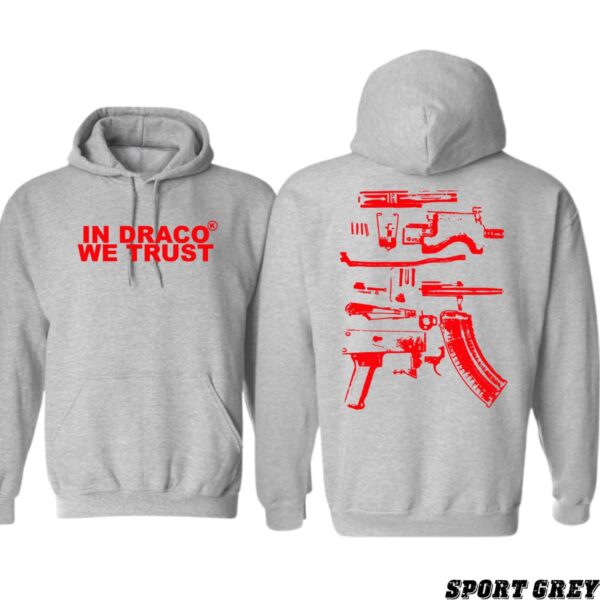 In Draco We Trust Hoodie, Red Gunn Parts Design Shirt, Trendy Hoodie for Men and Women , Street Life Style, Street Life Style - Image 7