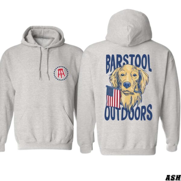 Barstool Outdoors Hoodie, Patriotic Dog Design, Country Boy Clothing, Perfect for Outdoor Enthusiasts, Ideal for Casual Wear, Comfortable and Stylish, Hoodie For Men, Hoodie For Women  Tops Underwear, Street Life Style - Image 5