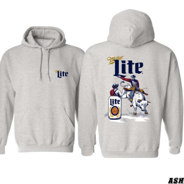 Miller Lite Hoodie Dark Heather Graphic Hoodie Perfect for Beer Enthusiasts Cozy and Stylish Ideal for Casual Wear Makes a Great Gift for Beer Lovers , Winter Fashion - Image 5