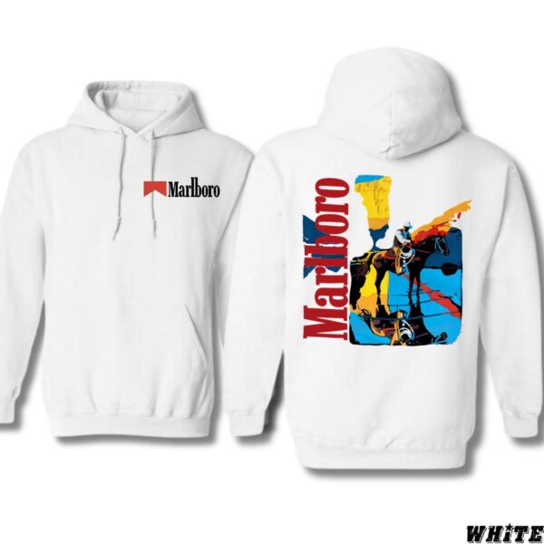 Marlboro Hoodie, Vibrant Cowboy Graphic with Classic Branding, Ideal for Western Enthusiasts, Durable and Comfortable Fabric, Perfect for Unisex Casual Wear, Elevate Your Style with This Bold Statement Piece , Winter Fashion - Image 5