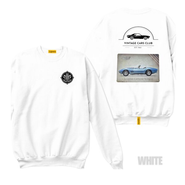 Ligosta Vintage, Cars Club Collection Sweatshirt, Unisex Sweatshirt Featuring Chevrolet Corvette Stingray Graphic, Car Enthusiasts 01 - Image 3