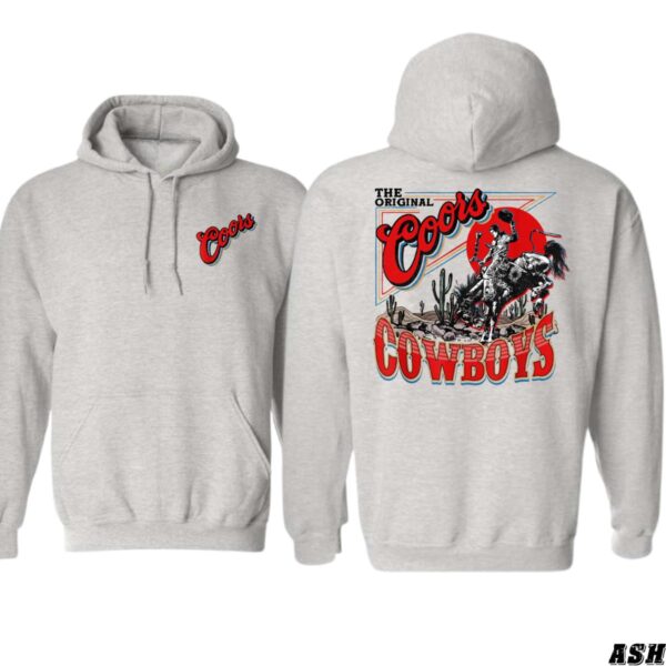 Coors "Cowboys Rodeo" Black Unisex Hoodie, Perfect for Western Enthusiasts and Casual Wear coors cowboy , Hoodie Design - Image 2
