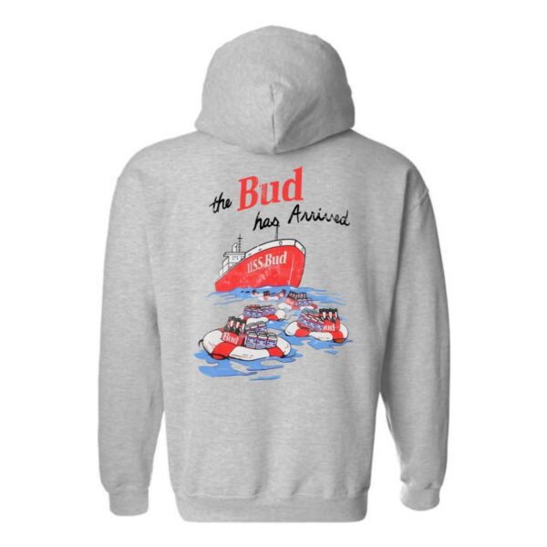Budweiser Hoodie, USS Bud Ship and Life Raft Design, Perfect for Beer Lovers, Ideal for Casual Wear, Comfortable and Stylish , Hoodie Design - Image 4