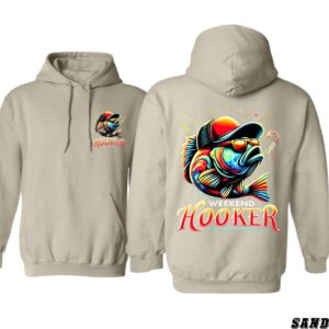 Weekend Hooker Hoodie, Vibrant Fishing Design, Perfect for Anglers and Weekend Warriors, Ideal for Relaxed Outdoor Adventures, Comfortable and Eye-Catching, Unisex Hoodie for Men and Women , Hoodie Design