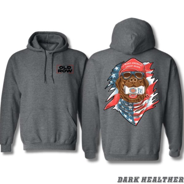 Old Row Make America Great Again Dog Sport Grey Unisex Hoodie, Perfect for Patriotic Americans and Dog Lovers , Hoodie Design - Image 9