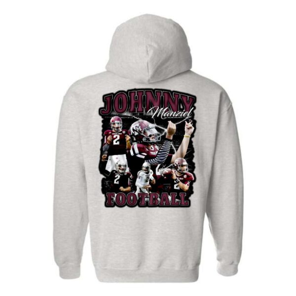 Johnny Manziel Football Hoodie, Dynamic Design Celebrating Johnny Football, Perfect for Sports Fans, Street Life Style - Image 2