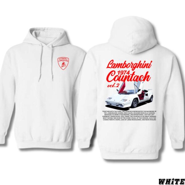 Lamborghini Countach 1974 Hoodie, Classic Car Enthusiast's Dream Apparel, Featuring Iconic Supercar Design, Perfect for Fans of Vintage Automobiles, High-Quality Unisex Hoodie for Style and Comfort , Winter Fashion - Image 4