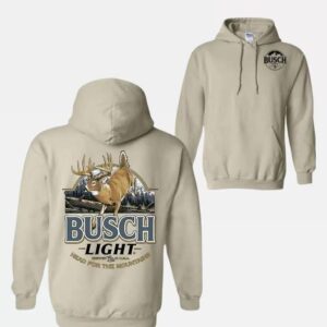 Busch iLight Hoodie, Deer and Mountain Design, Hoodies For Country Girls, Ideal for Outdoor Enthusiasts, Comfortable and Warm, Perfect for Casual Wear and Hunting Fans Wo, Street Life Style