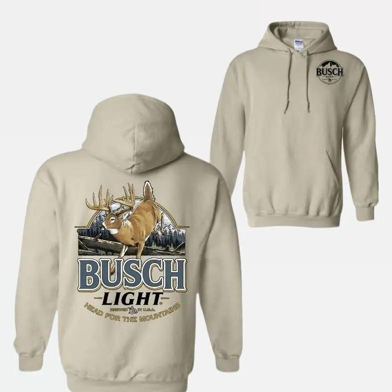 Busch iLight Hoodie, Deer and Mountain Design, Hoodies For Country Girls, Ideal for Outdoor Enthusiasts, Comfortable and Warm, Perfect for Casual Wear and Hunting Fans Wo, Street Life Style
