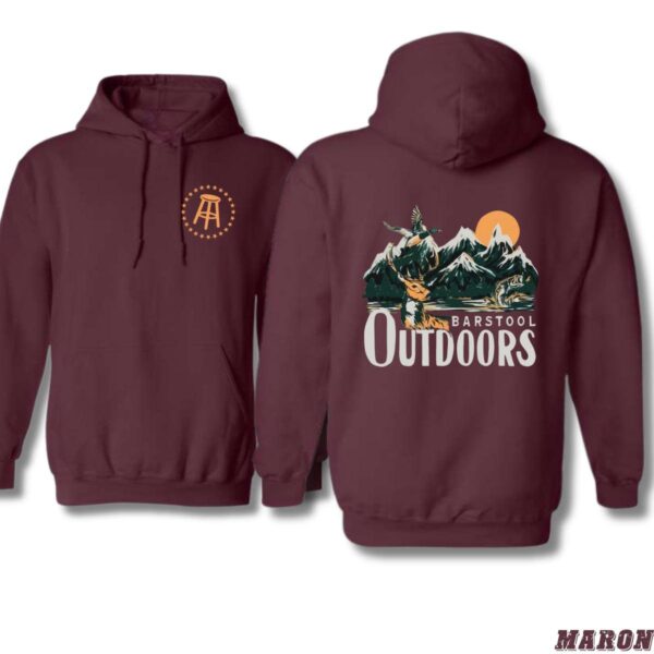 Barstool Outdoors Adventure Hoodie, Perfect for Outdoor Enthusiasts, Featuring Stunning Mountain and Wildlife Graphics, Ideal for Hiking, Camping, and Everyday Casual Wear, Premium Quality Unisex Hoodie for Comfort and Style , Winter Fashion - Image 4