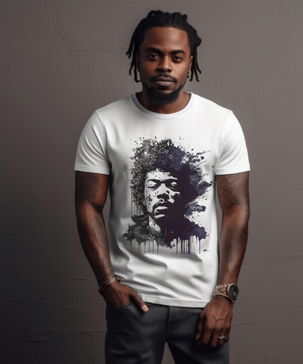 Jimi Hendrix Vintage style, White T-shirt, Classic Rock, Best seller, Comfortable T-shirt, Stylish Top, Street Life Style, Trending T-Shirts - Image 2