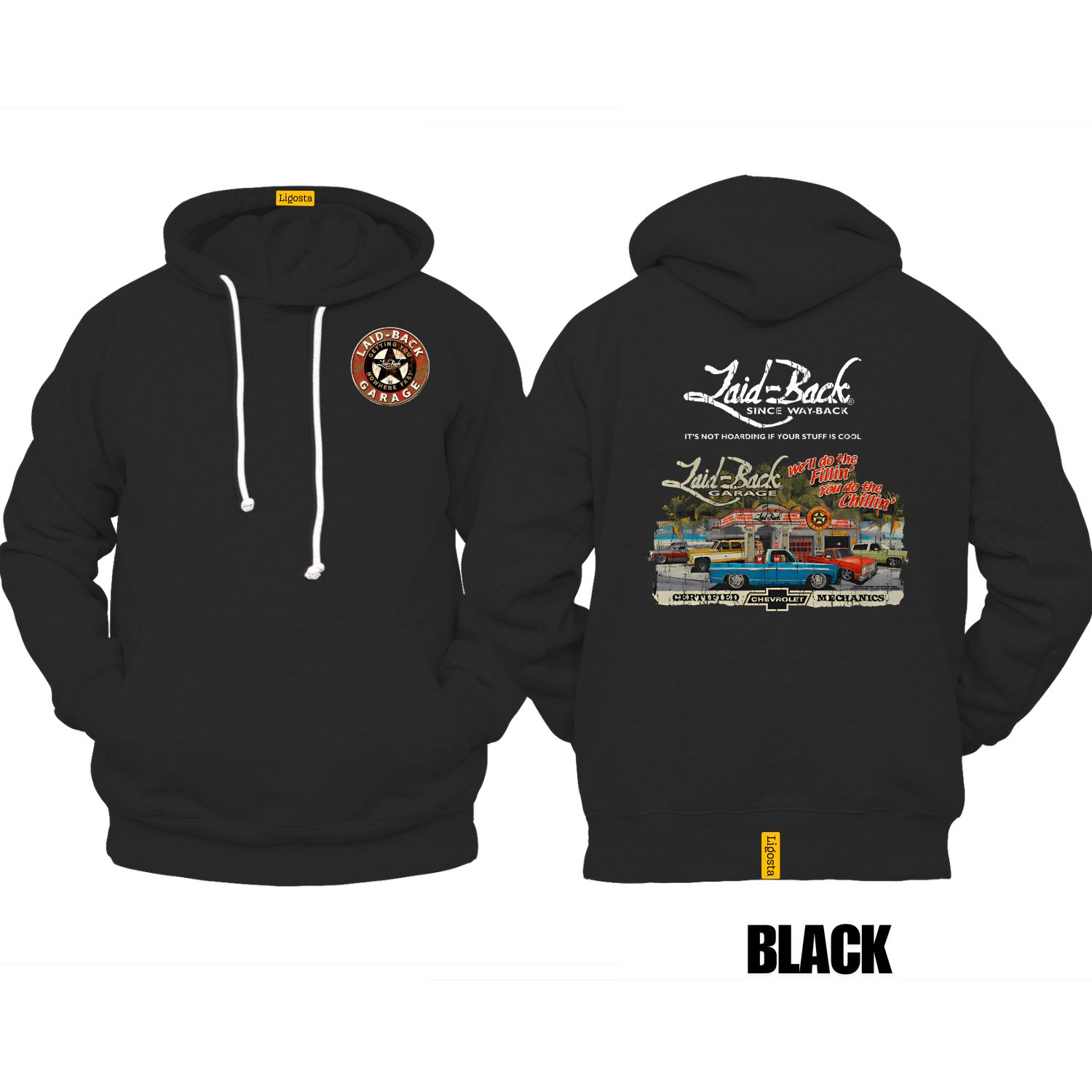 Ligosta Vintage, Laid-Back Hoodie, Unisex Hoodie Featuring Certified Chevy Mechanics Graphic, Perfect For Classic Truck Fans 28