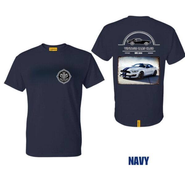 Ligosta Vintage, Cars Club Collection T-Shirt, Unisex T-Shirt Featuring Ford Mustang Shelby GT350 Graphic, Perfect For Muscle Car Fans 10 - Image 2