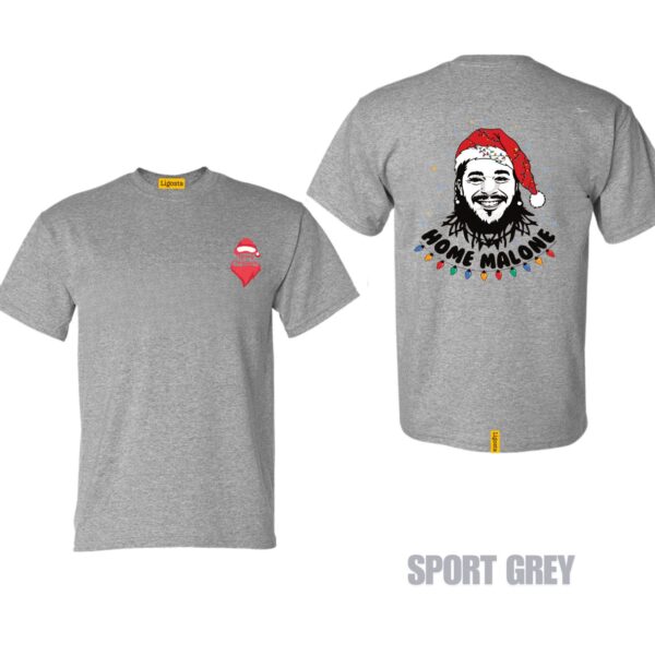Ligosta Malone Holidays Collection T-Shirt, Unisex T-Shirt Featuring Home Malone Christmas Design, Perfect For Festive Celebrations 11 - Image 5