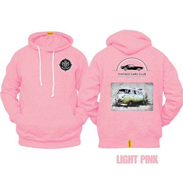 Ligosta Vintage, Cars Club Hoodie, Unisex Hoodie Featuring VW Green Camper Van Graphic, Perfect For Retro Van Enthusiasts 19 - Image 4