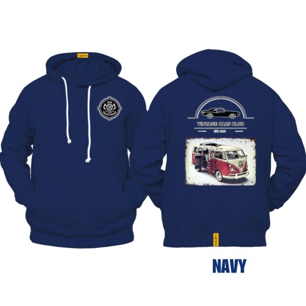 Ligosta Vintage, Cars Club Hoodie, Unisex Hoodie Featuring VW Camper Van Graphic, Perfect For Retro Van Lovers 18 - Image 2