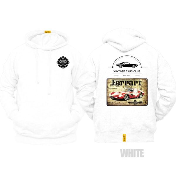 Ligosta Vintage, Cars Club Hoodie, Unisex Hoodie Featuring Ferrari 250 GTO Graphic, Perfect For Sports Car Enthusiasts 22 - Image 3
