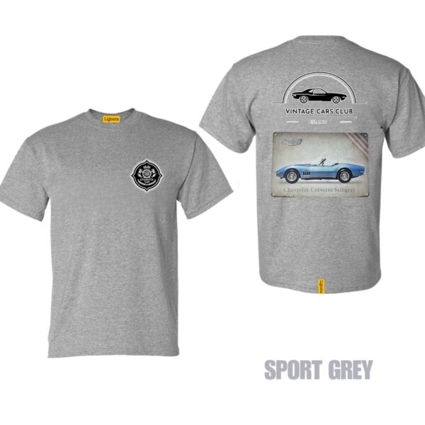 Ligosta Vintage, Cars Club Collection T-Shirt, Unisex T-Shirt Featuring Chevrolet Corvette Stingray Graphic, Perfect For Car Enthusiasts 01 - Image 5