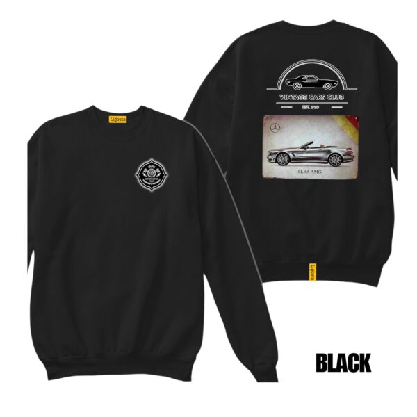 Ligosta Vintage, Cars Club Collection Sweatshirt, Unisex Sweatshirt Featuring Mercedes-Benz SL 65 AMG Graphic, Perfect For Luxury Car Fans
