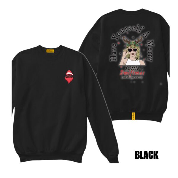 Ligosta Christmas Sweatshirt, Unisex Sweatshirt Featuring "Have Yourself A Merry Little Swiftmas" Taylor Swift Design, Swift Fans Holiday