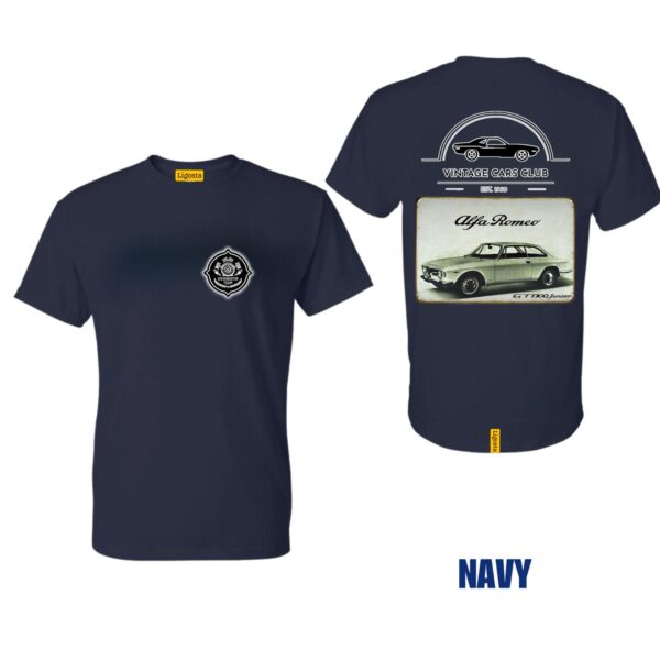 Ligosta Vintage, Cars Club T-Shirt, Unisex T-Shirt Featuring Alfa Romeo GT 1300 Graphic, Perfect For Classic Car Lovers 15 - Image 2