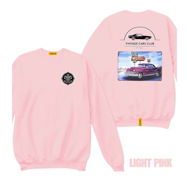Ligosta Vintage, Cars Club Sweatshirt, Unisex Sweatshirt Featuring Route 66 Motel Graphic, Perfect For Retro Car Lovers 16 - Image 4