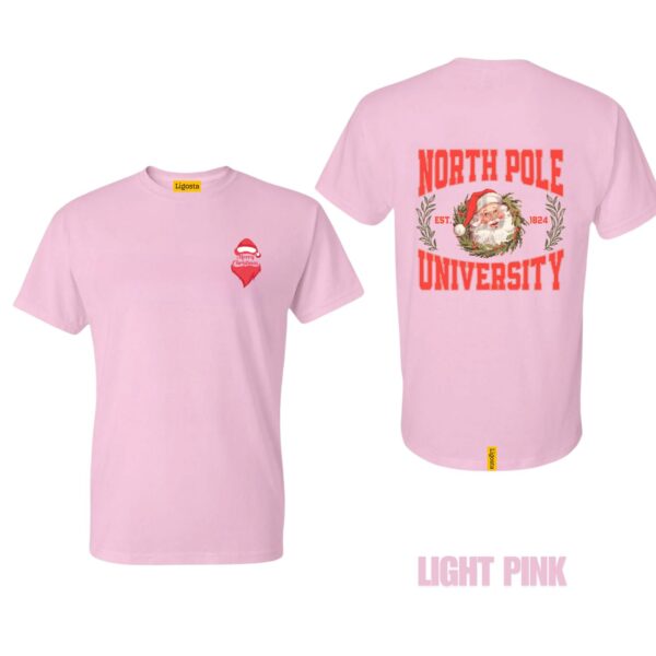 Ligosta Holiday Academy Collection T-Shirt, Unisex T-Shirt Featuring North Pole University Design, Perfect For Christmas Enthusiasts 05 - Image 4