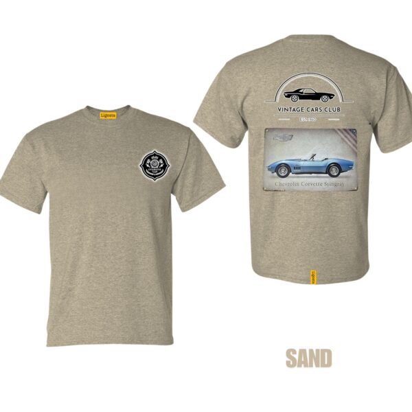 Ligosta Vintage, Cars Club Collection T-Shirt, Unisex T-Shirt Featuring Chevrolet Corvette Stingray Graphic, Perfect For Car Enthusiasts 01 - Image 6