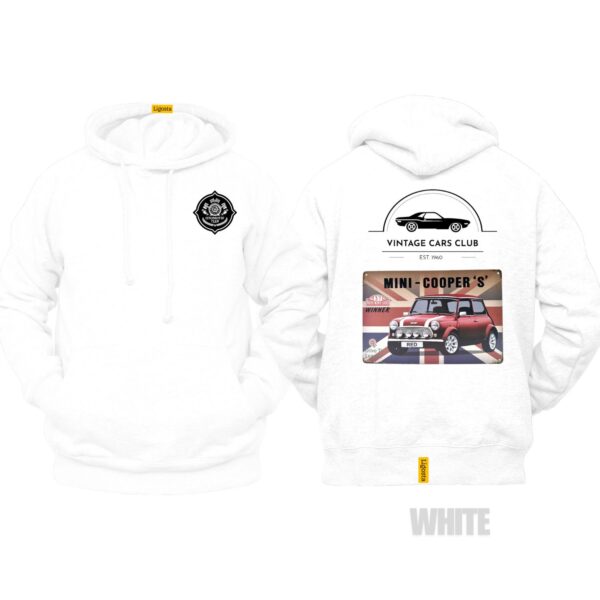 Ligosta Vintage, Cars Club Hoodie, Unisex Hoodie Featuring Mini Cooper S Graphic, Perfect For Classic Car Fans 17 - Image 3