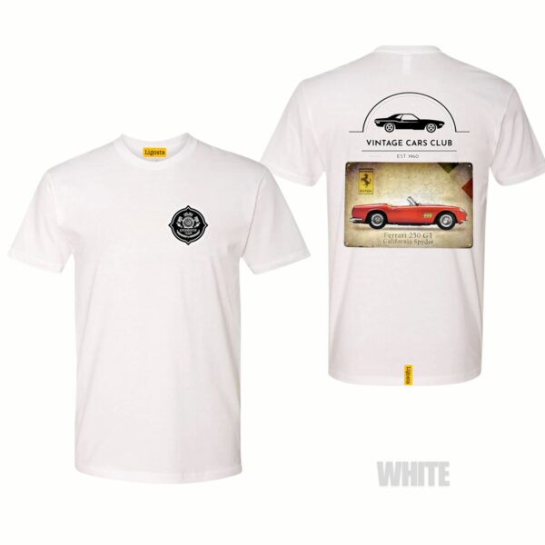 Ligosta Vintage, Cars Club T-Shirt, Unisex T-Shirt Featuring Ferrari 250 GT Spyder Graphic, Perfect For Classic Car Fans 13 - Image 3