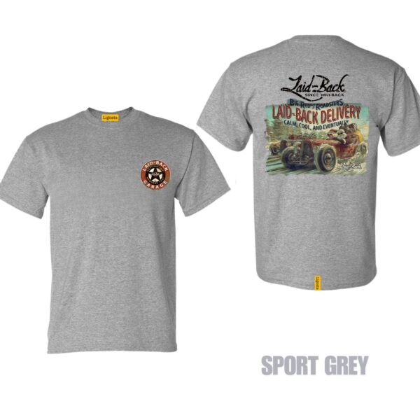 Ligosta Garage, Laid-Back Delivery Collection T-Shirt, Unisex T-Shirt Featuring Vintage Hot Rod Graphics, Perfect For Car Enthusiasts 001 - Image 5