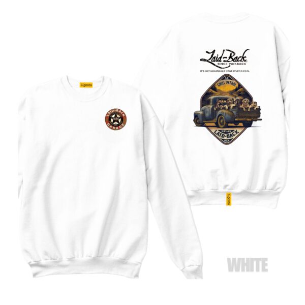 Ligosta Vintage, Laid-Back Sweatshirt, Unisex Sweatshirt Featuring Chill Patrol Truck Graphic, Perfect For Retro Truck Fans 24 - Image 3