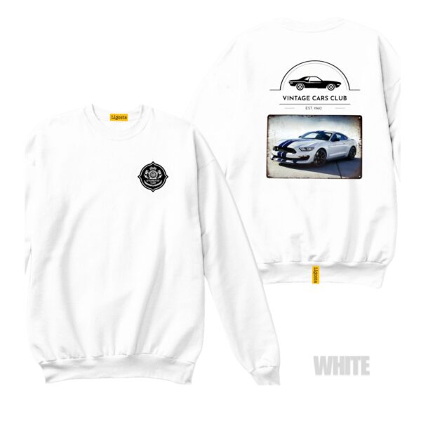 Ligosta Vintage, Cars Club Collection Sweatshirt, Unisex Sweatshirt Featuring Ford Mustang Shelby GT350 Graphic, Muscle Car Fans 10 - Image 3