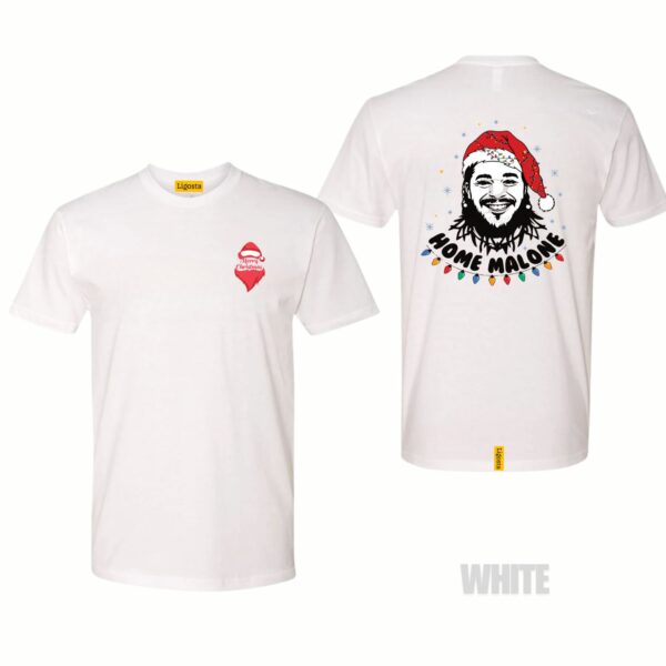 Ligosta Malone Holidays Collection T-Shirt, Unisex T-Shirt Featuring Home Malone Christmas Design, Perfect For Festive Celebrations 11 - Image 3