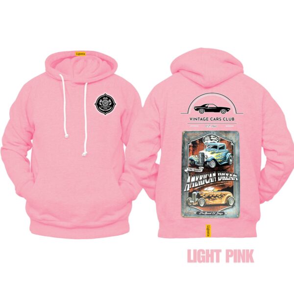Ligosta Vintage, Cars Club Hoodie, Unisex Hoodie Featuring American Dream Hot Rod Graphic, Perfect For Classic Car Fans 20 - Image 4
