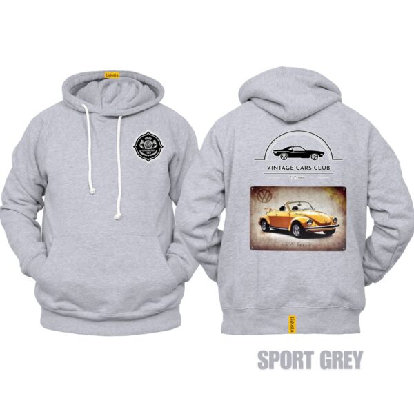 Ligosta Vintage, Cars Club Collection Hoodie, Unisex Hoodie Featuring VW Beetle Graphic, Perfect For Classic Car Lovers 09 - Image 5