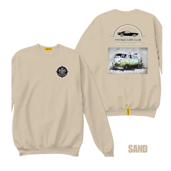 Ligosta Vintage, Cars Club Sweatshirt, Unisex Sweatshirt Featuring VW Green Camper Van Graphic, Perfect For Retro Van Enthusiasts 19 - Image 6