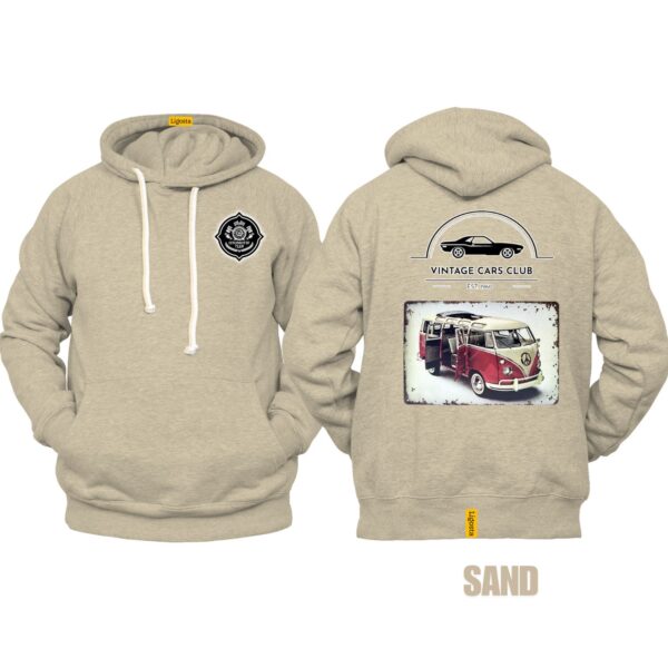 Ligosta Vintage, Cars Club Hoodie, Unisex Hoodie Featuring VW Camper Van Graphic, Perfect For Retro Van Lovers 18 - Image 6